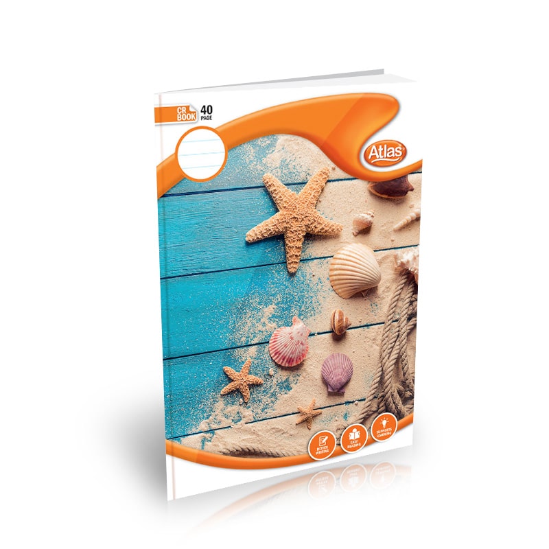 Atles A4 CR Book 40 page single Ruled