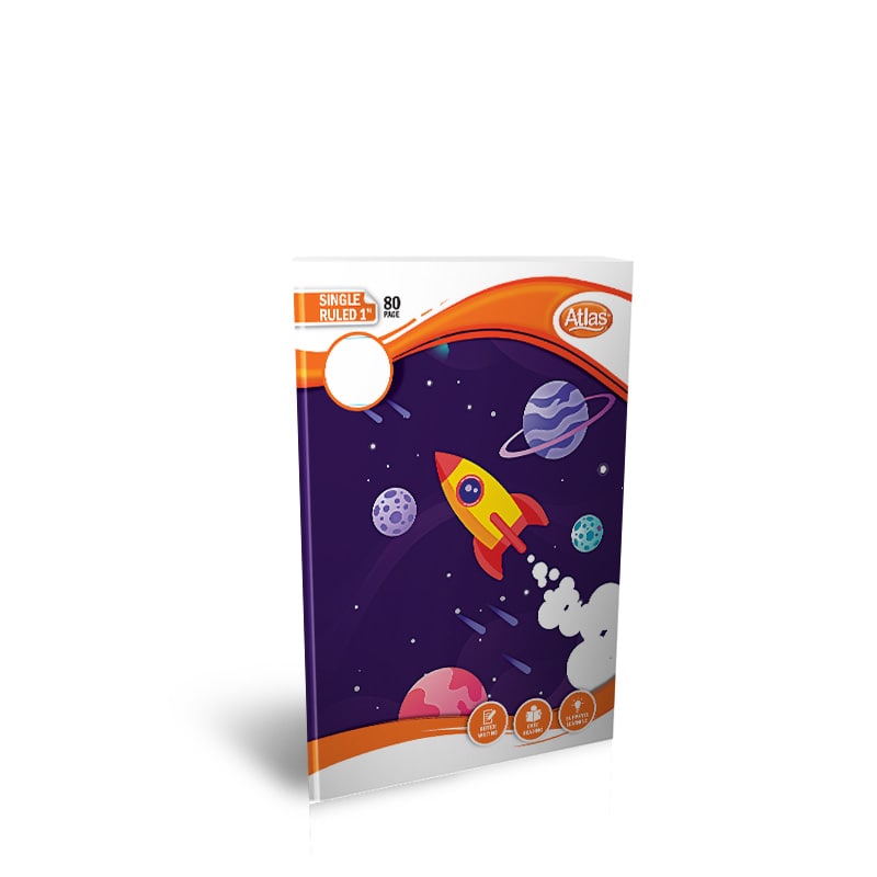 Atlas A5 Book Practical 1''(=) Single Ruled 80 page 