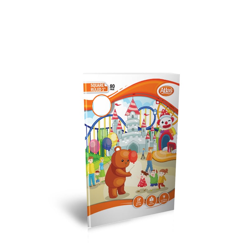 Atlas A5 Book Practical  1''(#) square Ruled 80 page 