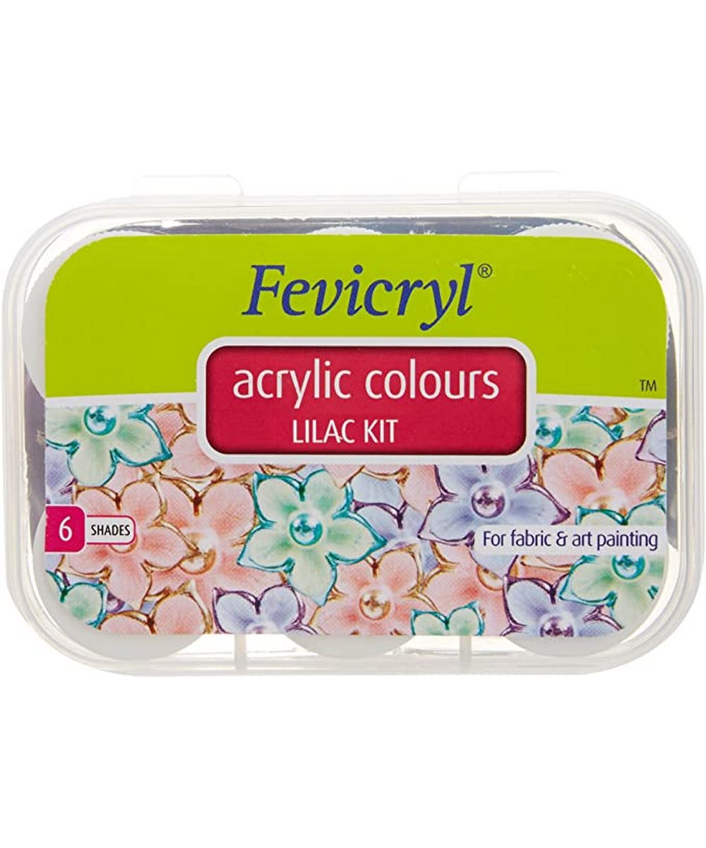 Fabric Paint (Fevicryl) Lilac Kit
