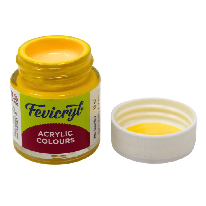 Fevicryl Acrylic Colour 15ml, Golden Yellow-09