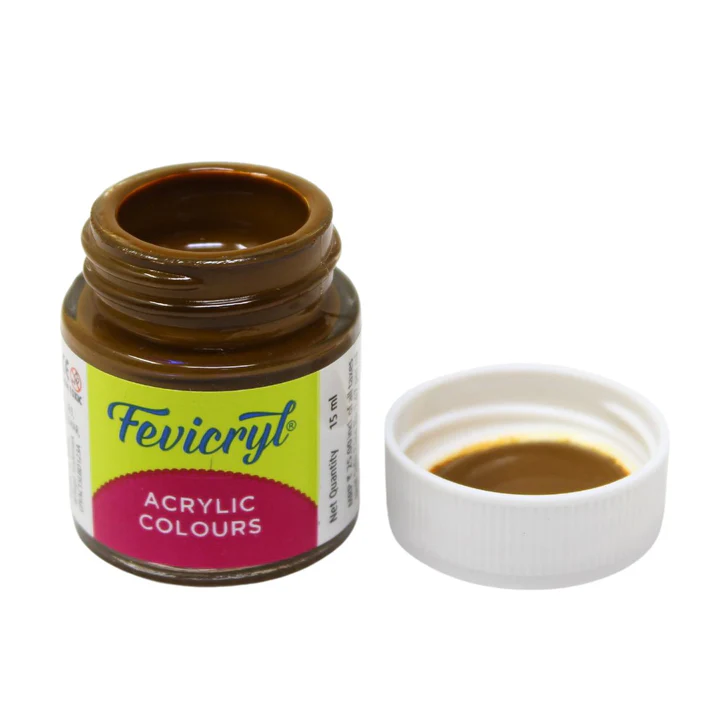 Fevicryl Acrylic Colour 15ml, Dark Brown-05