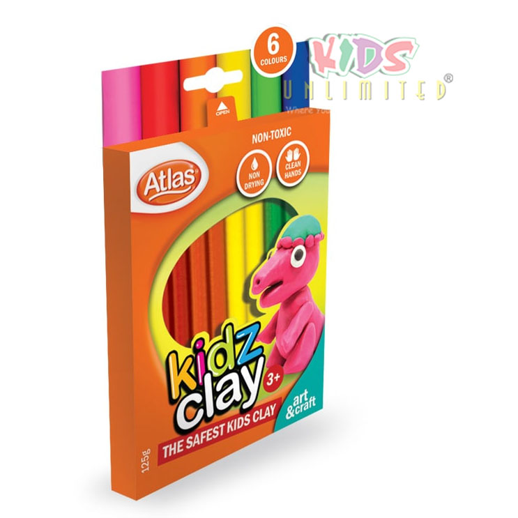 ATLAS KIDDY CLAY 6 COLOUR 125G