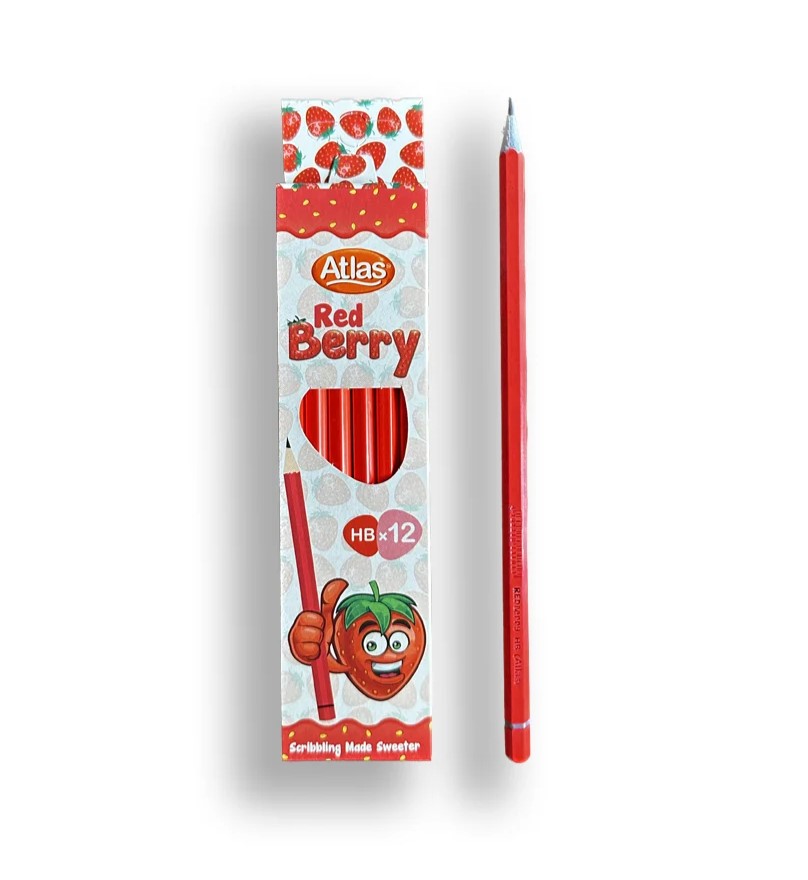 Atlas Berry Red HB Pencil 